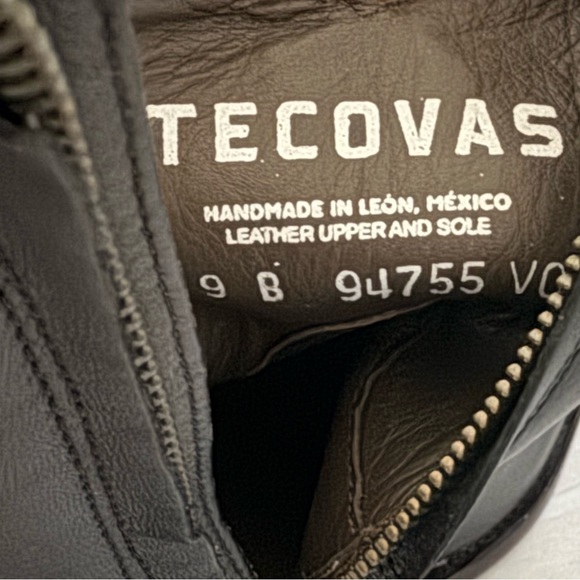 Tecovas "The Daisy" Black Ankle Cowgirl Calfskin Boots-Size 9 - Picture 16 of 16